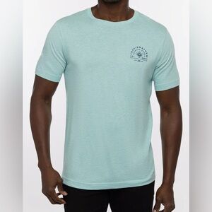 NWT Travis Mathew Mens PUERTO ESCONDIDO Crew T-SHIRT HEATHER TURQUOISE XXL SS